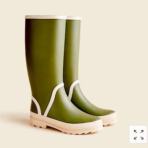 Tall lug-sole rain boots